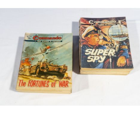 30 vintage Commando comics 12p to 35p
