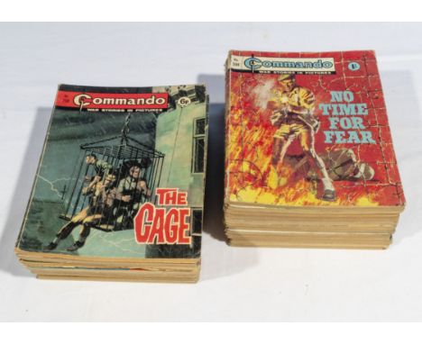 30 vintage Commando comics 1/- to 9p