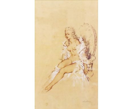 Sir William Russell Flint (1880 - 1963), "Madamoiselle L'Ange", limited edition print 798/850, signed in pencil lower right h
