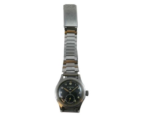 Eterna a manual wind "Dirty Dozen" military wristwatch, circa 1946, case number WWW, P4916, 3113244, movement number 3093738,