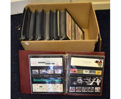 GREAT BRITAIN decimal presentation packs in albums to about 2017, and some First Day Covers.
