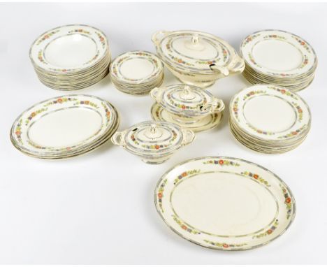 J & G MEAKIN; an extensive dinner service with floral decoration including tureens.Additional InformationMajority of pieces w
