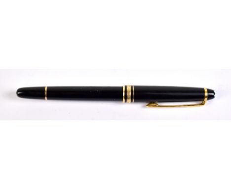 MONTBLANC-MEISTERSTÜCK; a black bodied ballpoint pen, length 13.5cm (af).Additional InformationThe nib of the pen is not pres