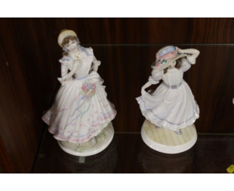 TWO ROYAL WORCESTER FIGURES - 'THE VILLAGE BRIDE', 'GRANDMA'S BONNET'  (2)