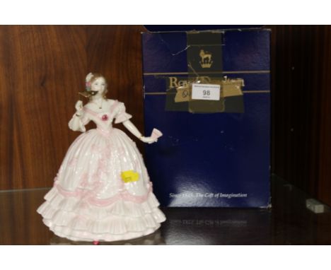 A BOXED ROYAL WORCESTER FIGURE 'THE MASQUERADE BEGINS'