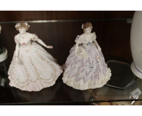 TWO ROYAL WORCESTER FIGURES - 'SWEETEST VALENTINE' + 'THE LAST WALTZ'  (2)
