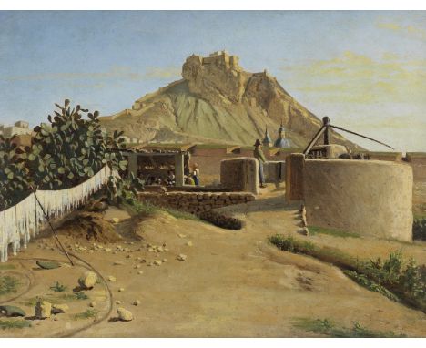 DIDIER PETIT DE MEURVILLE (1793-1873)Vue animée de la forteresse d'Alicante et Vue de la campagne d'Alicante (Deux oeuvres) h