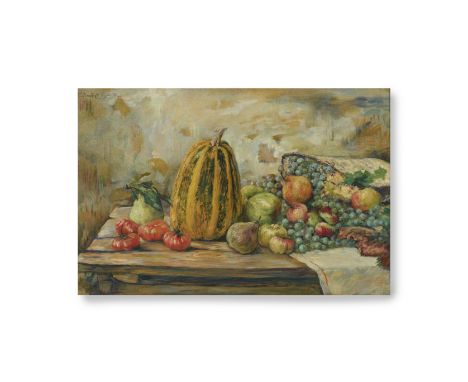 NORBERT GOENEUTTE (1854-1894)Nature morte aux fruit de fin d'automne signé et daté 'Norbert Goeneutte/ 1893' (en haut à gauch