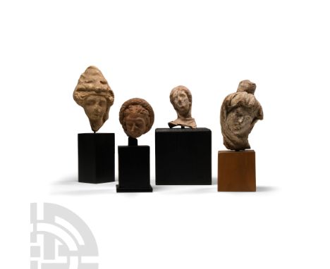 3rd-2nd century B.C. Each modelled in the round and and derived from a larger female figure, some wearing diadems and some wi