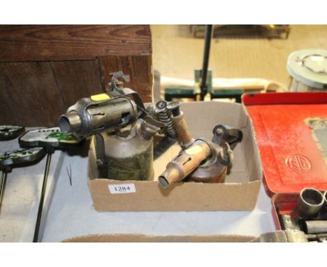 Two vintage blow lamps 
