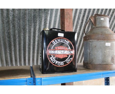 A reproduction Harley Davidson fuel can (236)