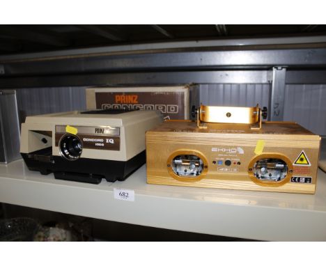 A laser display system (sold as seen) and a Prinz projector (sold as collectors item)