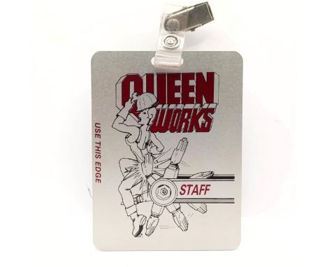 A Queen 1984 The Works Tour Staff pass  We are delighted to offer the Jo Burt Collection for sale by auction.  Offering a uni