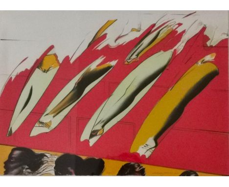 Allen Jones RA (b.1937), a signed and dated lithograph artist's proof on wove titled 'Female Hurdles 2' 1977, from an unpubli