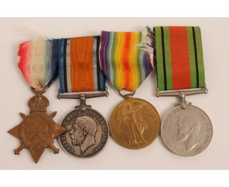 First / Second World War group, comprising 1914 - 1915 Star, named to 1200 L. CPL. A. C. Bennett. Glouc: R., War and Victory,