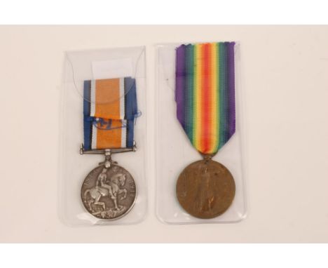First World War pair, comprising War and Victory medals, named to 14858 PTE. J. H. Fawcett. E York. R.