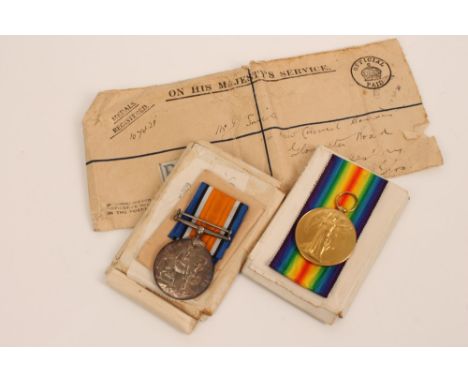 First World War pair, comprising War and Victory medals, named to DM2 - 171736 PTE. G. J. Smith. A.S.C., with original boxes 