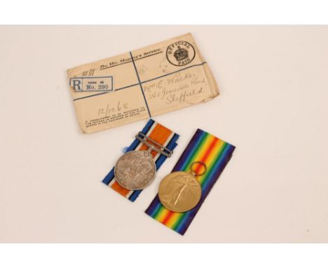 First World War pair, comprising War and Victory medals, named to 12-1268 PTE. R. H. Walker. York & Lanc. R., together with o