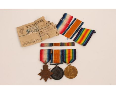 First World War trio, comprising 1914 - 1915 Star, War and Victory medals, named to 5570 PTE. J. W. Hambleton 9 - LRS.