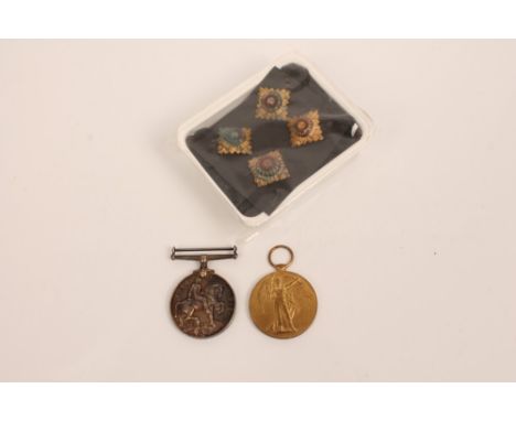 First World War pair, comprising War and Victory medals, named to 121353 GNR. F. J. Richards. R.A., together with Second Worl