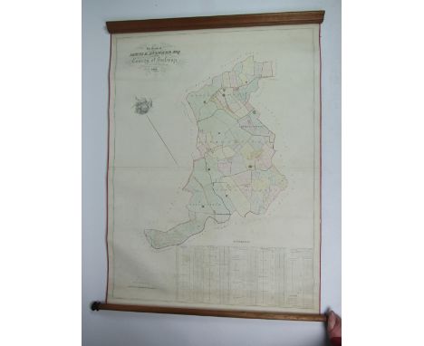 Co. Galway Estate Map, 1854. Very fine large MS coloured map, with attractive printed vignette, captioned "The Estate of Jame