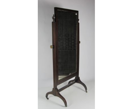 A very attractive mahogany swing frame Cheval Mirror. (1)Provenance : Colonel Harding's Collection, Tulach Nore, Pike of Rush