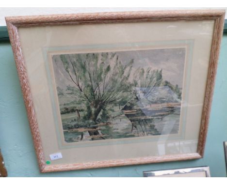 Framed landscape print of The Beck at Welbourn 