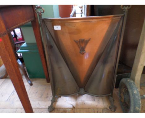 Metal firescreen and another, trouser press