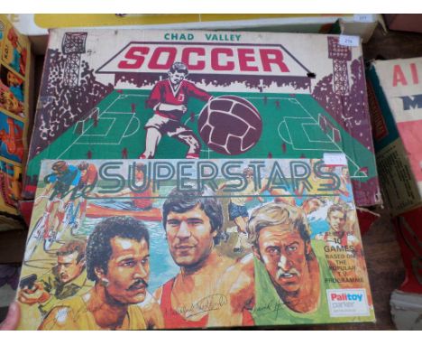 Early Chad Valley soccer game and Palitow game of Sportsmans Super Stars