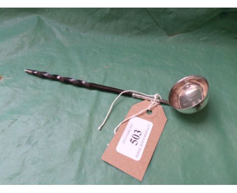 Georgian twist stemmed handled toddy ladle (London 1802)
