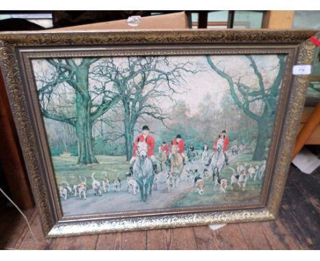 Gilt framed copy hunting print