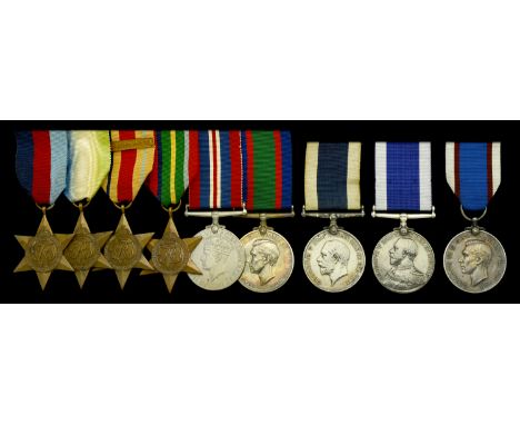 Six: Able Seaman E. P. Moore, Royal Naval Volunteer Reserve 1939-45 Star; Atlantic Star; Africa Star, 1 clasp, North Africa 1