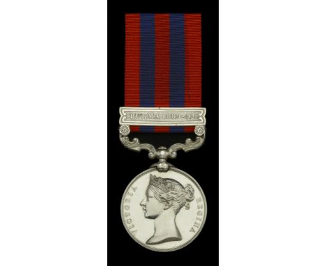 India General Service 1854-95, 1 clasp, Burma 1889-92 (2254 Pte T. W. Pratt 2d Bn Oxf: L.I.) minor official correction to uni