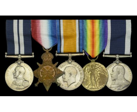 A Great War ‘Battle of Jutland’ D.S.M. group of five awarded to Chief Petty Officer J. J. Greenland, Royal Navy, H.M.S. Barha