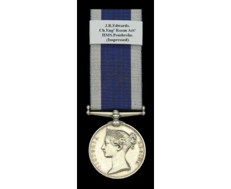 Royal Navy L.S. & G.C., V.R., narrow suspension (J. R. Edwards, Chf. Eng: Rm: Artfr: H.M.S. Pembroke.) impressed naming, very