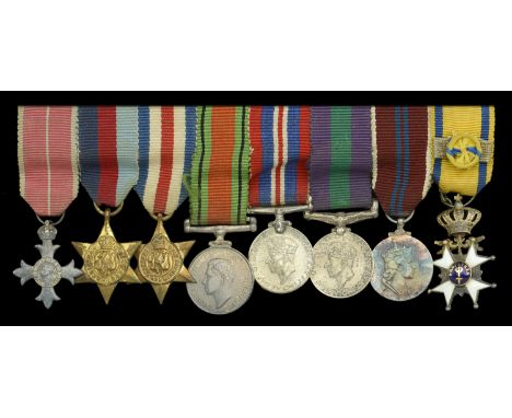 The mounted group of eight miniature dress medals attributed to Lieutenant-Colonel Sir Henry C. Carden, Bt., 17th/21st Lancer