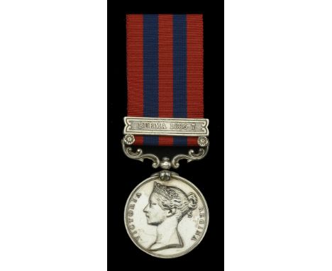 India General Service 1854-95, 1 clasp, Burma 1885-7 (26285 Trumpeter J. Ward, No. 3 By. 1st Bde. Sc. Dn. R.A.) minor officia