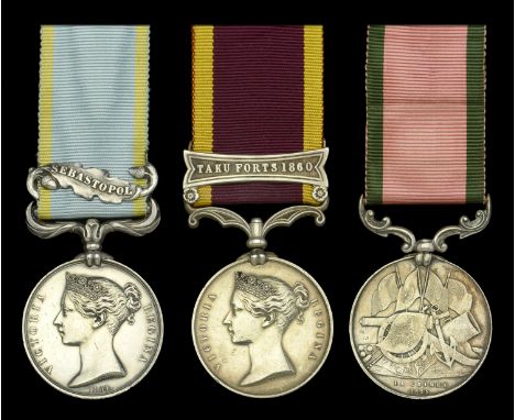 Three: C. H. Ceely, Royal Navy  Crimea 1854-56, 1 clasp, Sebastopol (C. H. Ceely. R.N. H.M.S. Princess Royal); China 1857-60,