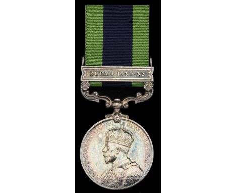 India General Service 1908-35, 1 clasp, Burma 1930-32 (3519885 Pte. H. Brereton. Manch. R.) number partially officially corre