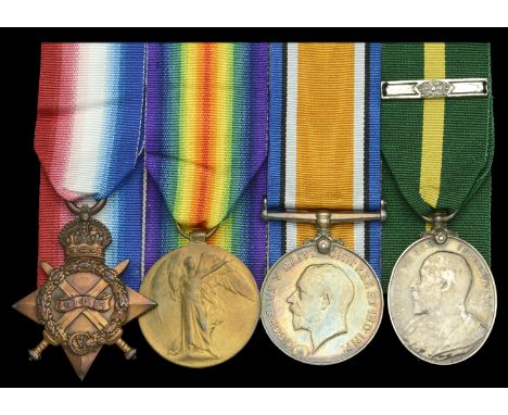 Four: Sergeant J. Bennett, Manchester Regiment  1914-15 Star (2 Sjt. J. Bennett. Manch: R.); British War and Victory Medals (