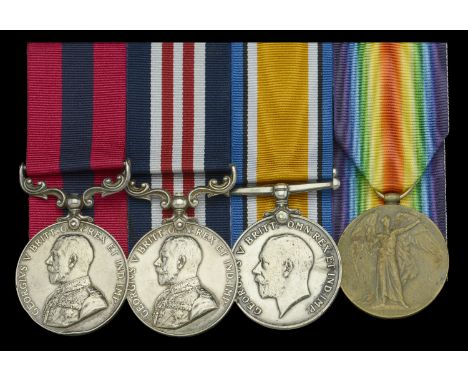 A fine and interesting Great War D.C.M., M.M. pair awarded to Sergeant J. Curran, 19th Battalion, Manchester Regiment, who af