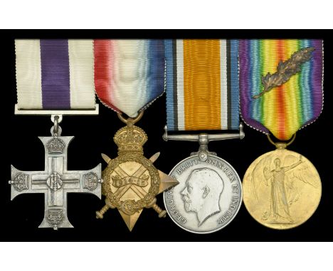 A Great War M.C. group of four awarded to Major K. K. Drury, Royal Army Medical Corps, who was awarded the M.C. for his galla