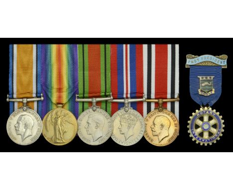 Five: Lieutenant Commander N. H. Hibbs, Royal Naval Volunteer Reserve  British War and Victory Medals (Lieut. N. H. Hibbs. R.