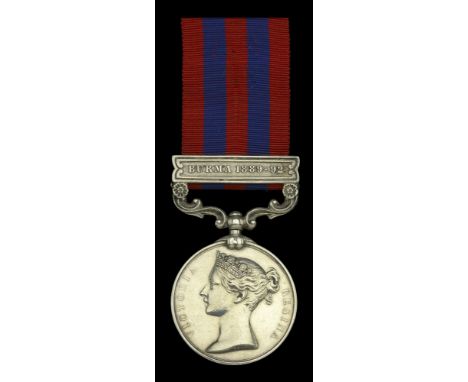 India General Service 1854-95, 1 clasp, Burma 1889-92 (1094 Pte. M. Hayes 2d. Bn. Devon. Regt.) good very fine £120-£160  ---