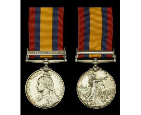 The Q.S.A. awarded posthumously to Private J. Boyle, Royal Marine Light Infantry, killed during the Naval Brigade’s epic acti