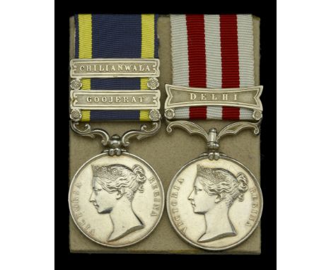 Pair: Sergeant Isaac Hunt, 61st Foot, who was wounded at Chilianwala in January 1849, and died of cholera in Mauritius in Feb