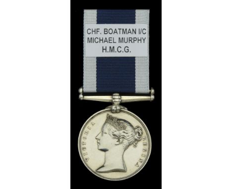 Royal Navy L.S. & G.C., V.R., narrow suspension (Michael. W. Murphy. Chf Bt Mn In Chge H.M. Coast Gd.) engraved naming, good 