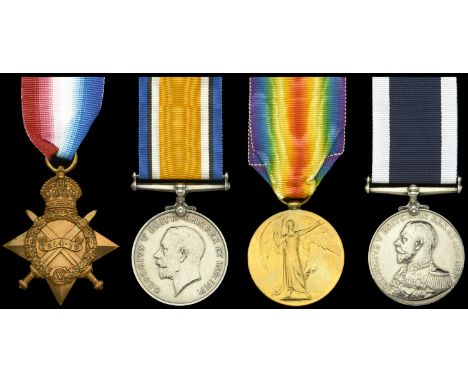 Four: Private J. Redwood, Royal Marine Light Infantry  1914-15 Star (Ply.12955, Pte. J. Redwood, R.M.L.I.); British War and V