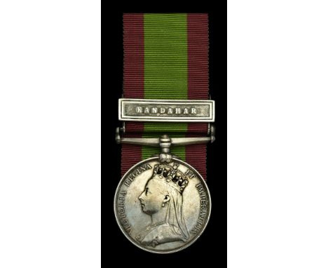 Afghanistan 1878-80, 1 clasp, Kandahar (1371. Pte. Hy. Fryer. 63rd. Regt.) polished, about very fine £180-£220  ---  Henry Fr