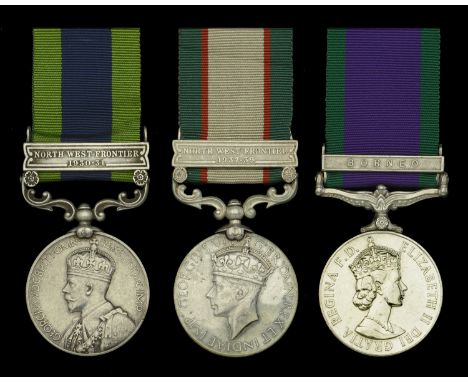 India General Service 1908-35, 1 clasp, North West Frontier 1930-31 (1221 Rfm. Tejbir Thapa, 1-1 G.R.); India General Service